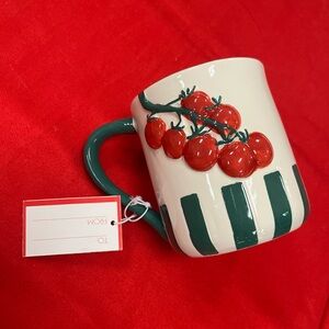 NWT ⚜️🍅⚜️ Luna And Sage Adorable Tomato Vine Hand Painted Ceramic Mug